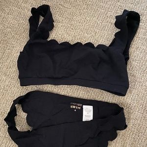 Marysia S Black Swimsuit Top and Bottom